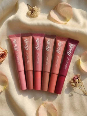 Hudamoji - Soft Matte Lip Color Set  Pack of 6